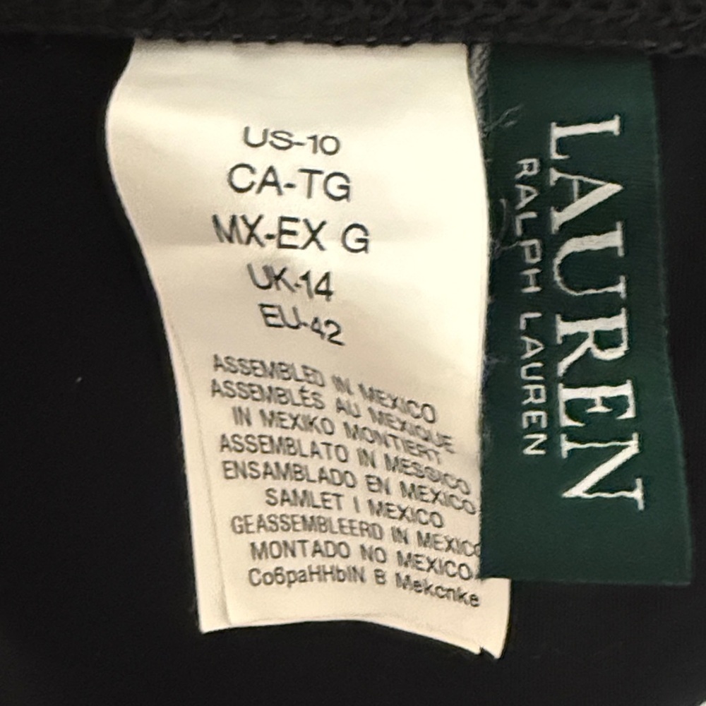 Lauren Ralph Lauren Black White Tankini Swimsuit Women’s Size 10 Two-Piece Swim - Picture 6 of 6